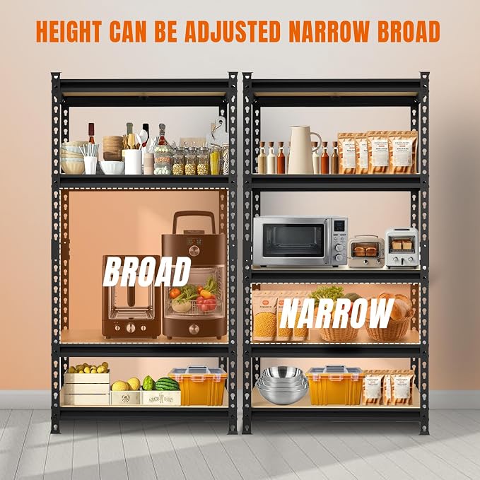 BIG RED Storage Shelving Unit, 5-Tier Adjustable, Heavy Duty Metal Garage - Image 7