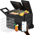 WOLFBOX 12V Car Refrigerator, 40 Quart Dual Zone Car Fridge, Portable Freezer by WOLFBOX