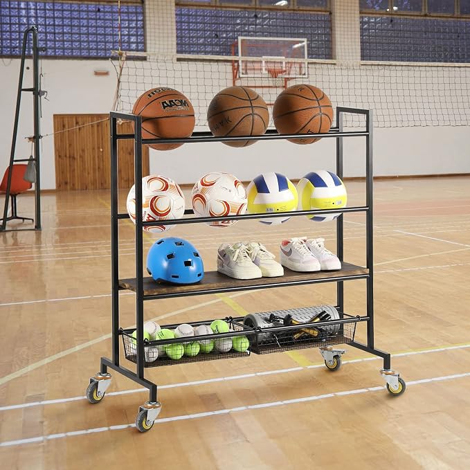 MyGift Sports Ball Organizer for Garage - Image 4
