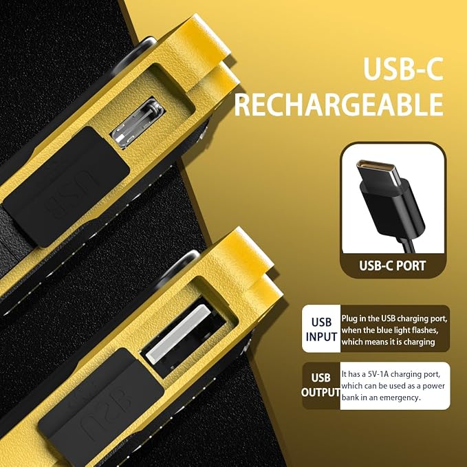 WARSUN Portable Rechargeable Magnetic Work Light, LED Flood Light Waterproof - Image 2