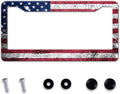 Vintage American Flag License Plate Frame, Retro USA Flag License Plate Holder by MIXWIT