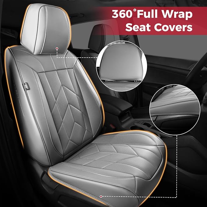 Grey Car Seat Covers Full Set - Image 2