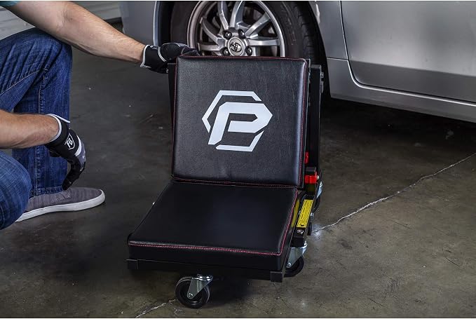 Powerbuilt 2-in-1 Rolling Creeper Seat Converts from High to Low Roller Seat - Image 4