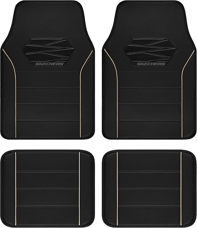 Skechers Memory Foam Car Mats, Leather Piping by Skechers
