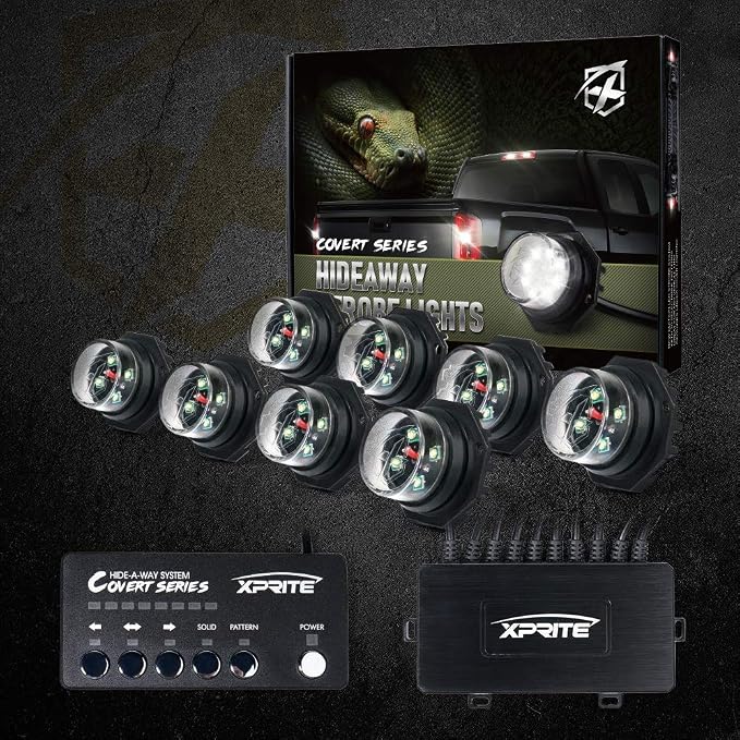 Xprite White LED Hideaway Emergency Strobe Lights Kit, 20 Flashing Modes - Image 7