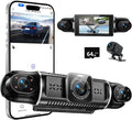 360°View 4 Channel Dash Cam, 2K+1080P Front and Rear Inside Left Right by M+CARKUMI
