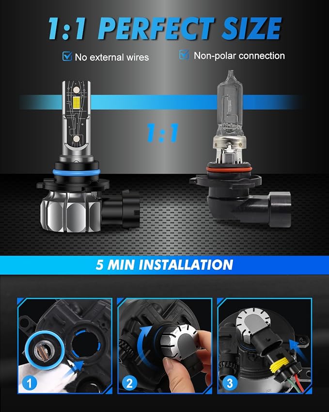 FAHREN H10/9145/9140 LED Driving Fog Light Bulbs, 18000LM Brighter Fanless - Image 2