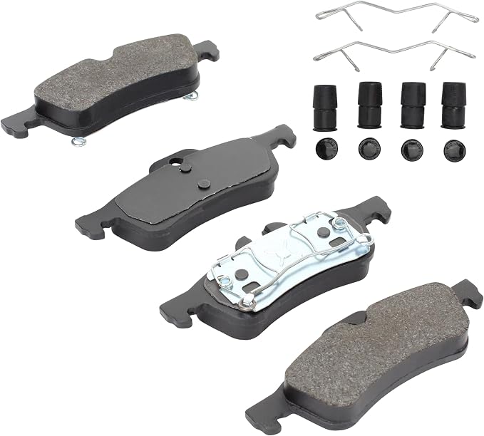 Premium Semi-Metallic Rear Brake Pads Compatible - Image 2