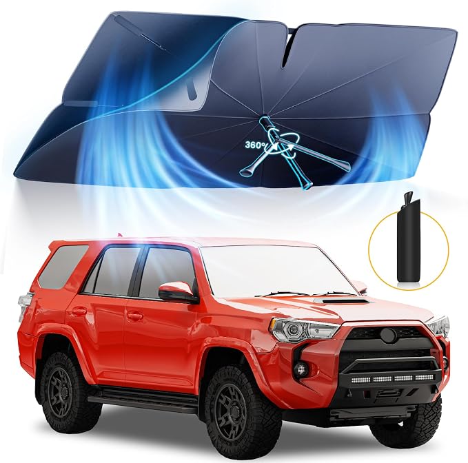 Windshield Sun Shade Umbrella: for Toyota 4Runner-2010-2025 by HIMUMOY