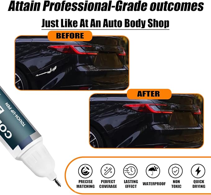 218 Attitude/Midnight Black Metallic Touch Up Paint - Image 2