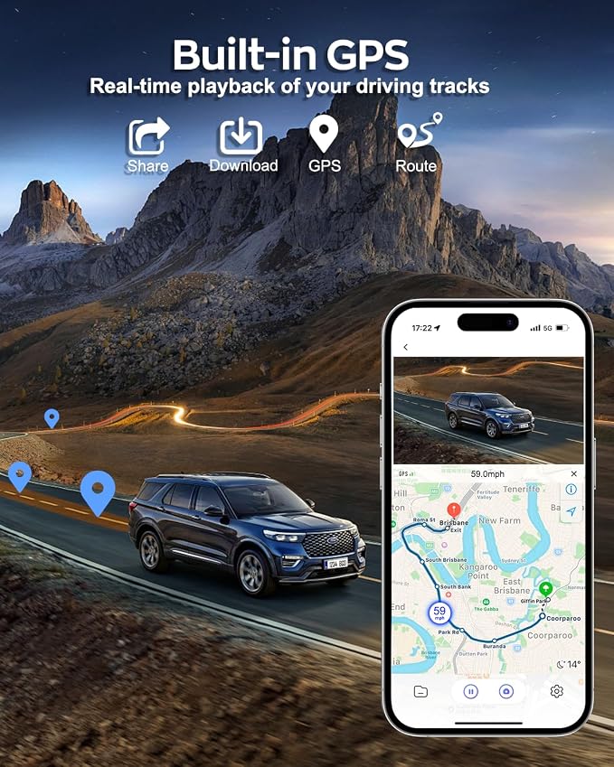 4K Dash Cam 360° View, 4 Channel Front and Rear Dash Camera - Image 5