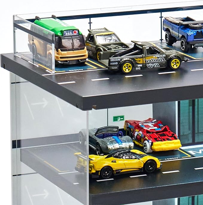 Display Case Compatible with Hot Wheels Garage & Matchbox Cars with LED Light - Image 5