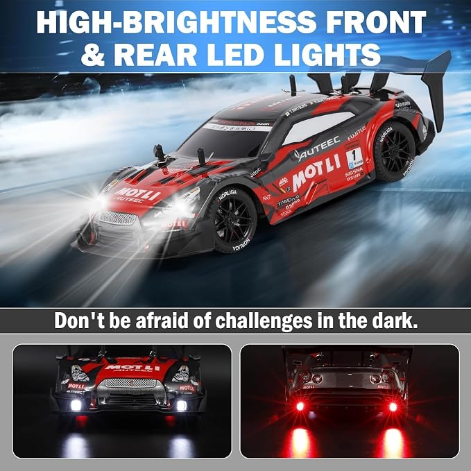 RC Drift Car, 1:14 Scale GTR Model, 4WD 28KM/H High Speed Remote Control Racing - Image 4