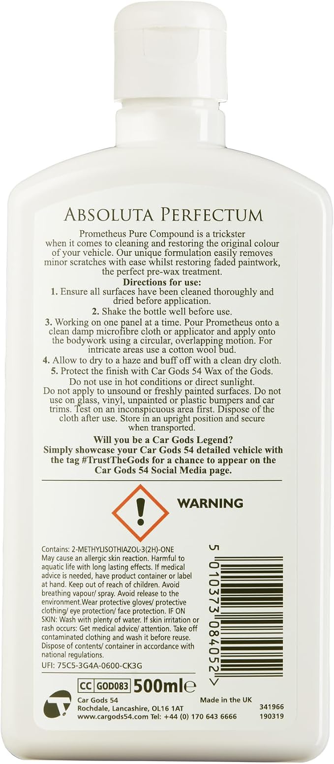 Car Gods Pure Compound Colour and Clarity Restorer, 17fl Oz, Hand or Machine Use - Image 2