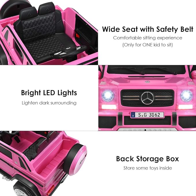 Costzon Ride on Car, Licensed Mercedes-Benz Maybach, 12V Battery Powered - Image 6