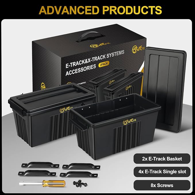 2 Pack E-Track Basket Storage Bin - Image 6