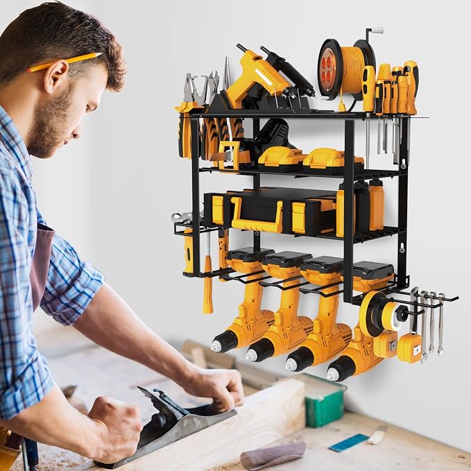 4 Layers Power Tool Organizer Wall Mount - Image 8