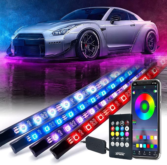Xprite 4Pcs Underglow LED Lights by XPRITE