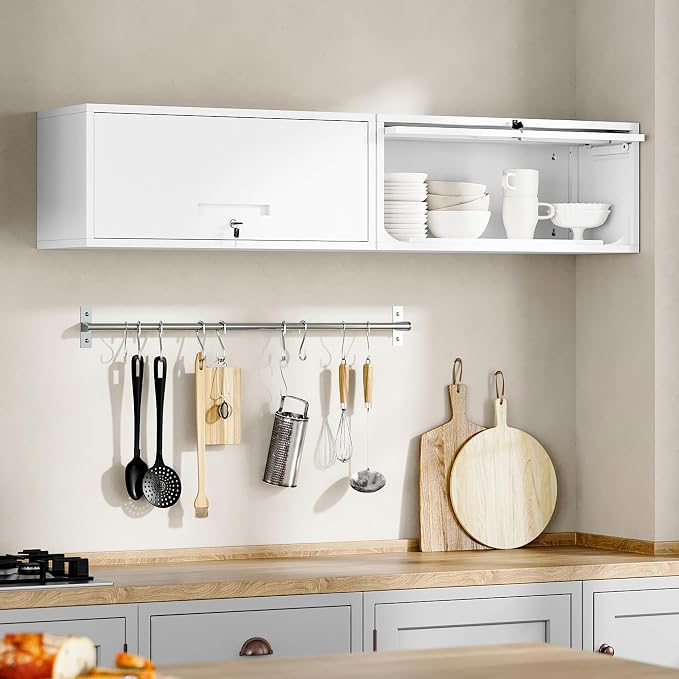 Yizosh Metal Wall Cabinet with Doors, Wall Mounted Storage Cabinet - Image 7