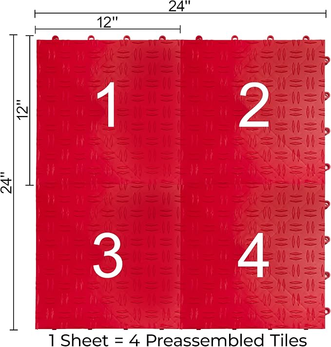 Big Floors GarageTrac Diamond, Interlocking Non-Slip Garage Flooring Tile - Image 2
