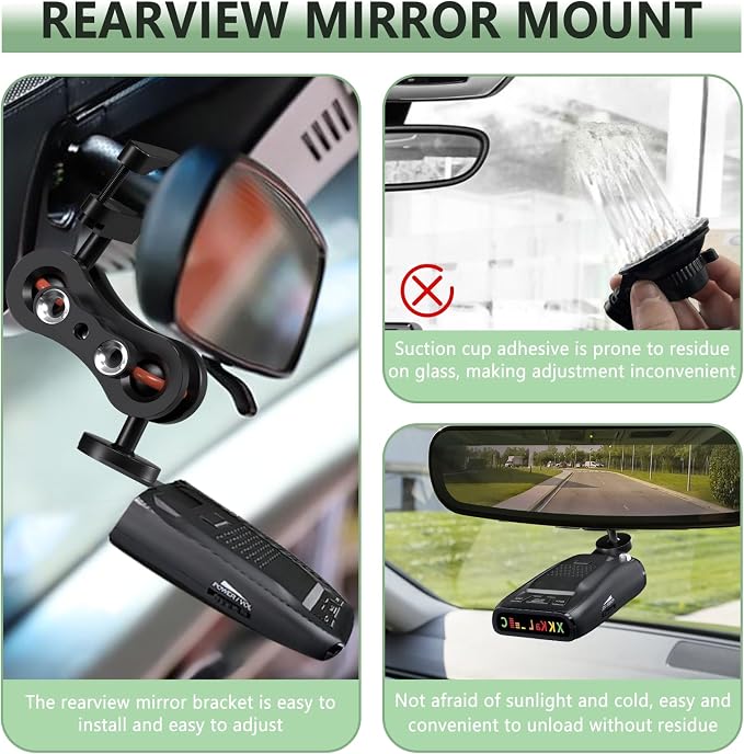 Radar Mount Mirror Mount Bracket，Aluminum Radar Detector Mounting - Image 5