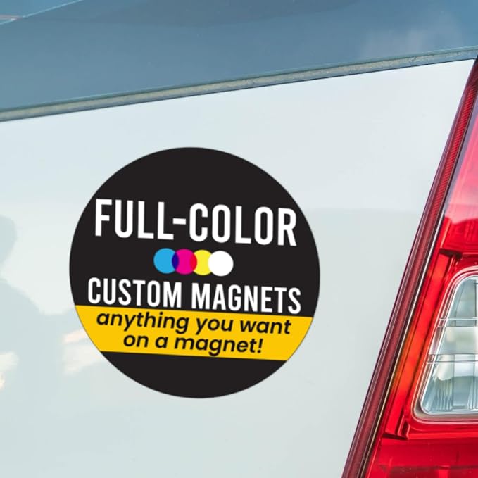 Magnet Me Up Customizable 30 Mil Round Magnet- 5” Weatherproof Car Magnet by MagnetMeUp