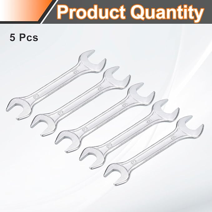 HARFINGTON 5pcs Double Open End Wrench 13mm x 16mm Metric 15 Degree Offset - Image 3