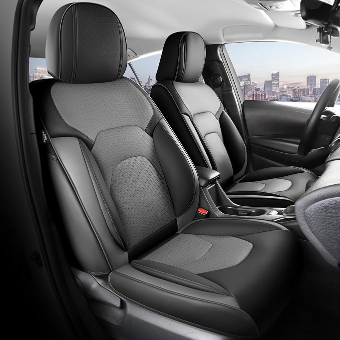 FREESOO Car Seat Covers Full Set, Waterproof Automotive Seat Covers, Leather by FREESOO