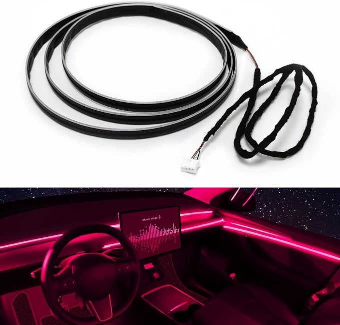 RGB Acrylic Interior Car LED Strip Light 43-inch, which fit by MAODANER