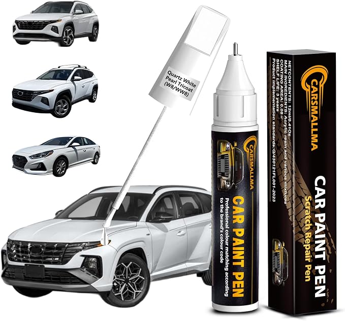 W8/WW8 Quartz White Pearl Tricoat Car Touch Up Paint by Carsmallma