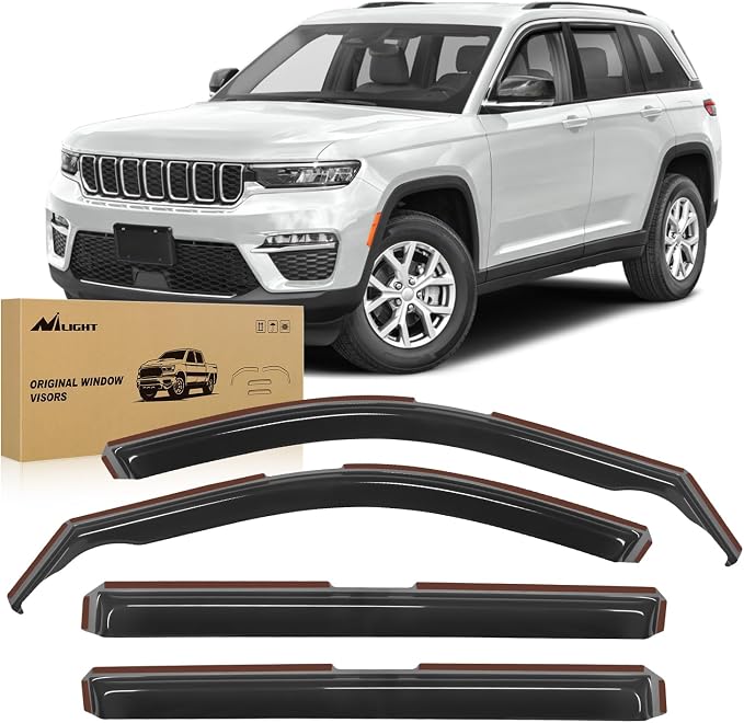 Nilight in Channel Rain Guards for Jeep Grand Cherokee L 2021 2022 2023 2024 by Nilight