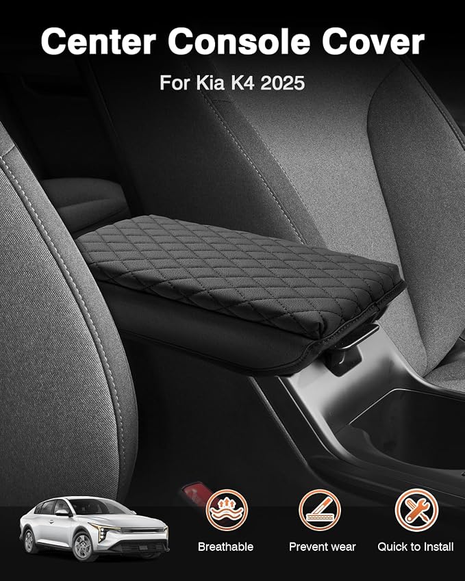 Shademax Custom for 2026 2025 Kia K4 Center Console Cover, Armrest Cover for K4 - Image 2