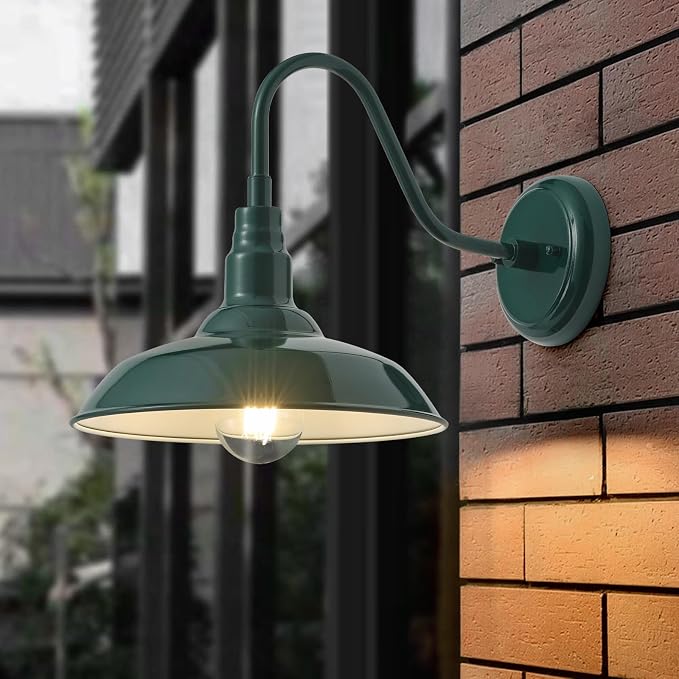 10'' Dome Outdoor Gooseneck Barn Light Fixture - Image 8