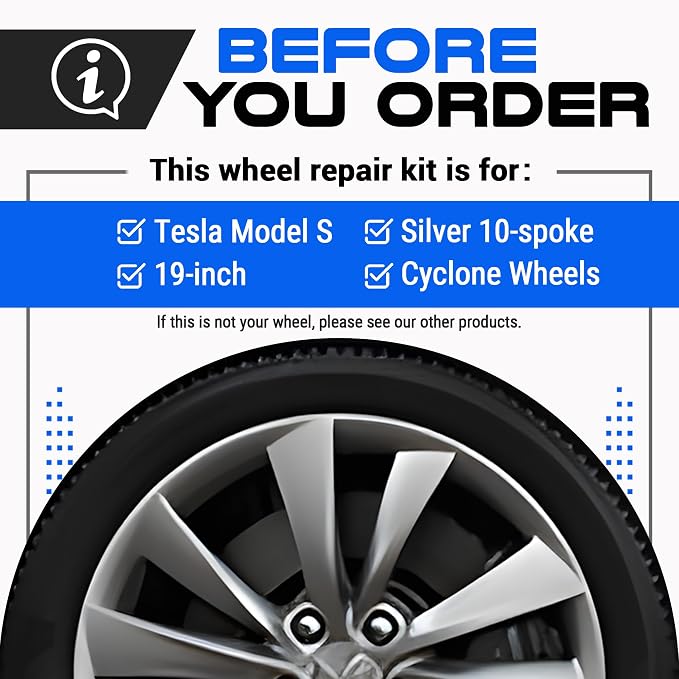 Premium Tesla Wheel Curb Rash Repair Kit - Image 2