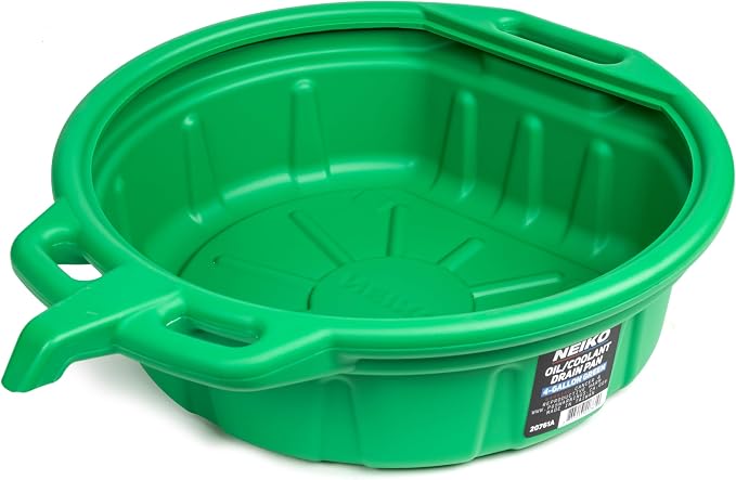 NEIKO 20761A Large Coolant/Oil Drain Pan, 4 Gallon Capacity, Antifreeze Green by NeikoTools