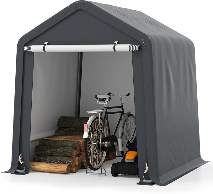 Tangkula 6x6.5Ft Portable Shed, Outdoor Storage Shelter by TANGKULA