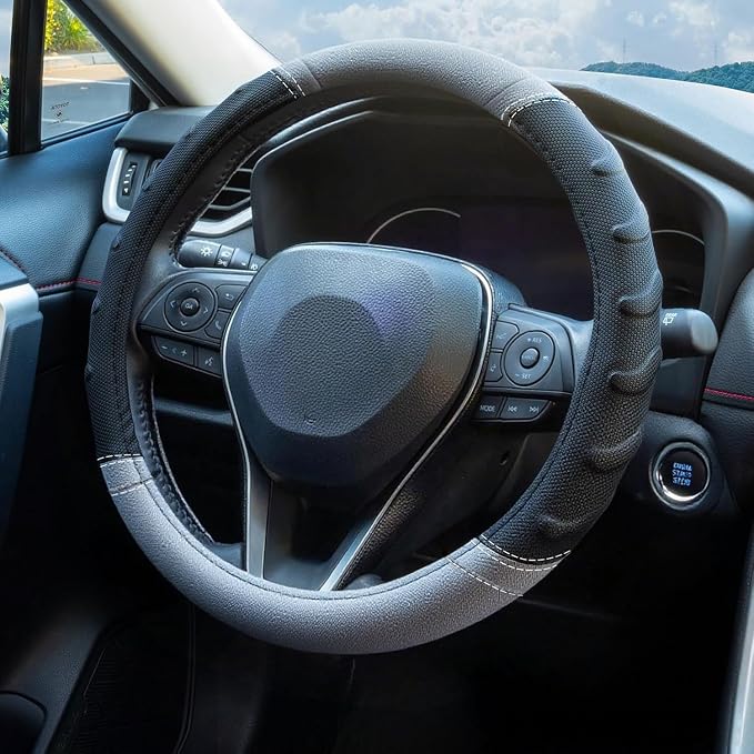 Grey Truck Steering Wheel Cover - Image 6