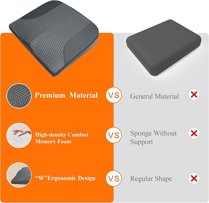 kingphenix Premium Car Seat Cushion, Memory Foam Driver Seat Cushion to Improve - Image 7