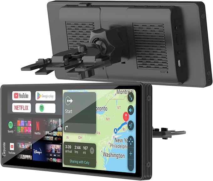 CARPURIDE Wireless CarPlay & Android Auto 4+64GB 8-Core, Online & Offline GPS by WirelessCarStereo
