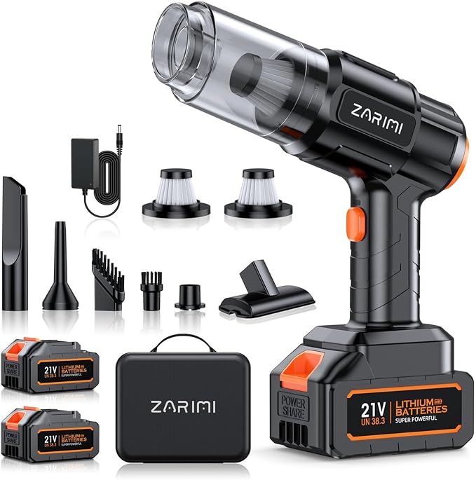 Car Vacuum Portable Cordless, 000Pa High Power Dust Buster, 6-in-1 Handheld by Unknown