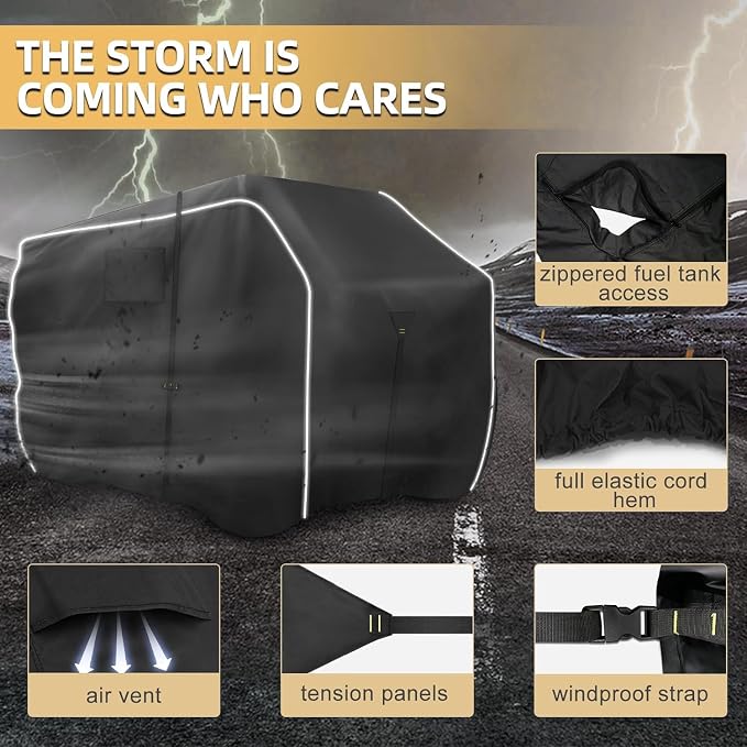 600D ATV Cover, Waterproof & Windproof 4 Wheeler Covers Outdoor Storage - Image 4