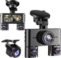 360° Dash Cam Front and Rear Inside, 4 Channel Dash Camera by HUPEJOS