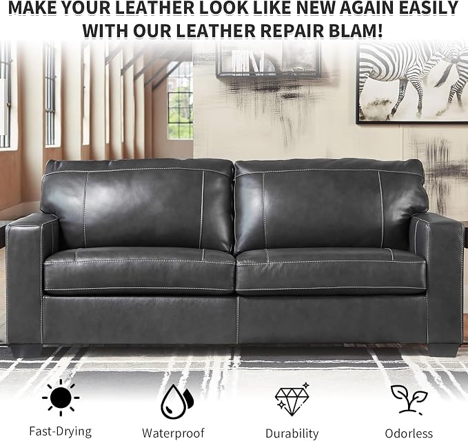 Dark Gray Leather Recoloring Balm, Leather Couch Scratch/Stain Remover - Image 7