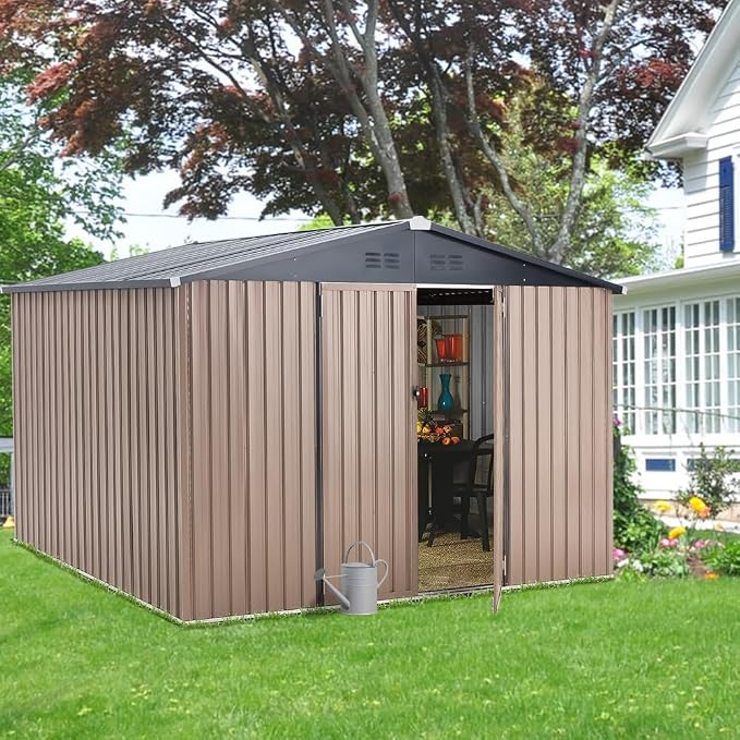U-MAX 8' x 10' Shed Outdoor Storage Shed Clearance, Extra Large Yard Steel - Image 5