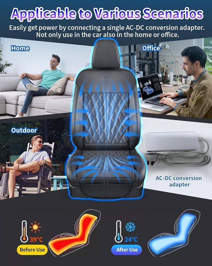 Air Suction Cooling Car Seat Cover Front Seat, 12V Circulation Ventilation - Image 8