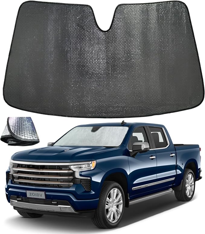 Windshield Sun Shade for Chevrolet Chevy Silverado 1500 2019-2025 Regular Cab by ZOIBVCARSUNSHADE