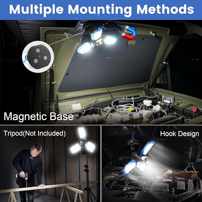 4000LM Rechargeable LED Work Light - Image 4