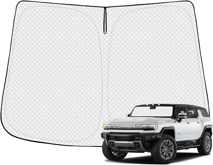 Windshield Sun Shade for 2022-2025 2026 GMC Hummer EV Accessories Thicken by Canvcle