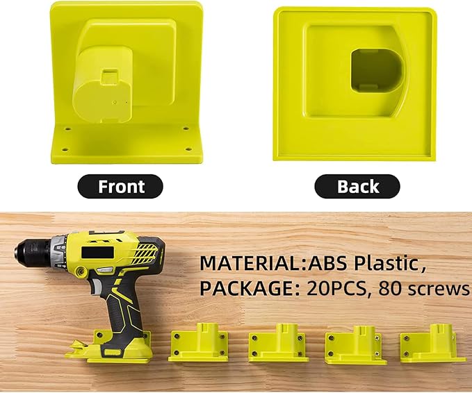 20 Pack Tool Holder Wall Mount Portable Compatible - Image 8