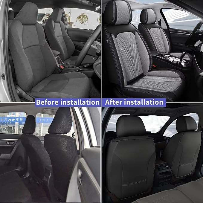 Front Seat Covers Fit for Toyota Camry 2012-2025 Faux Leather Automotive Seat - Image 5